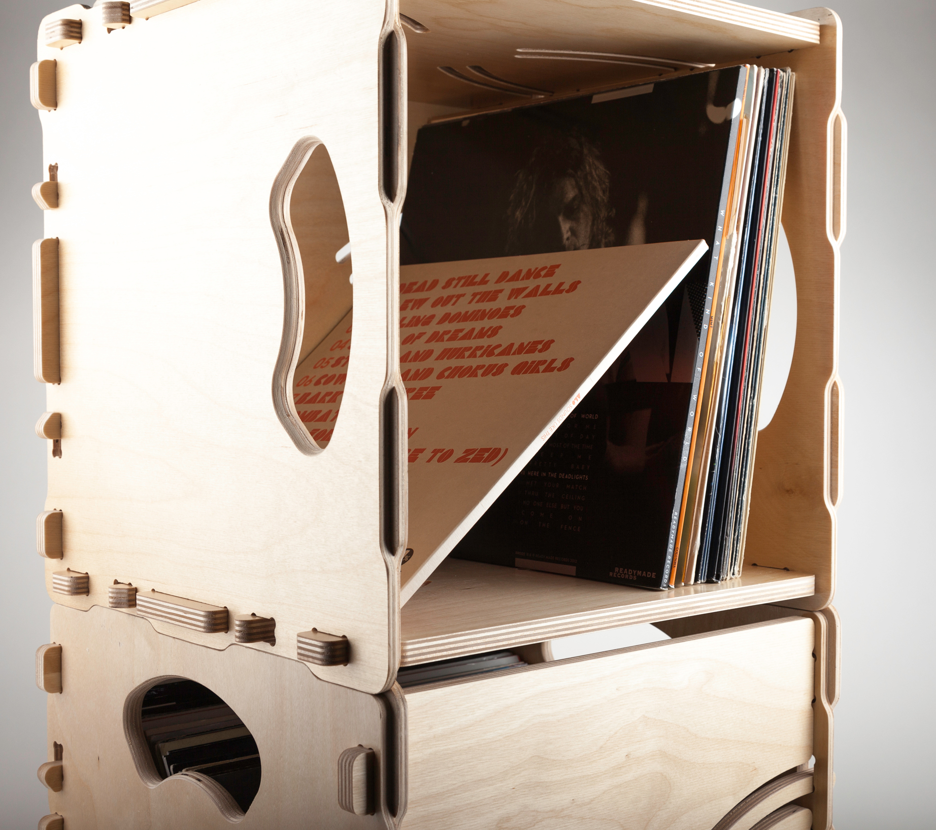Stacking Ridges | Wax Stacks | Portable, Stackable, Record Crates